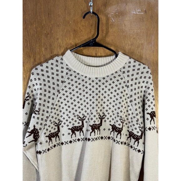 Vintage Ten West Knit Sweater Winter‎ Deer Women’s Medium M - Picture 2 of 9